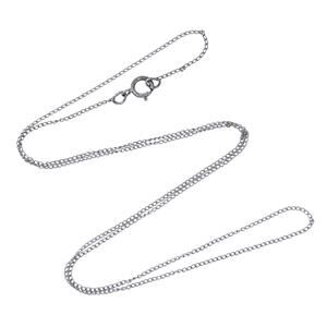 Vintage Sterling Silver 925 0.9mm Cable Link Chain Necklace 18"
